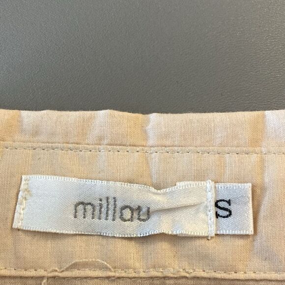 Millou Cotton Pin Tucked Tunic Blouse with Long Sleeve & Button Closure. Size S - Picture 9 of 9